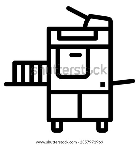 Duplicator line icon, office equipment concept, duplicator vector sign on white background, duplicator outline style for mobile concept and web design. Vector graphics