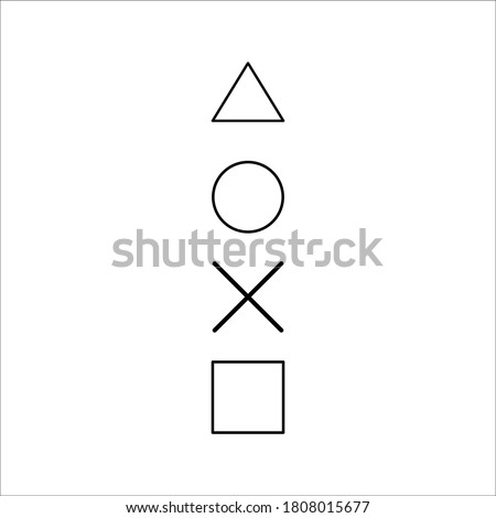 playstation glitch cross triangle square circle design game symbols icons playstation 5