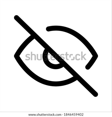 Eyes, off, outline Vector icon
