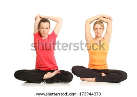 at the yoga lesson