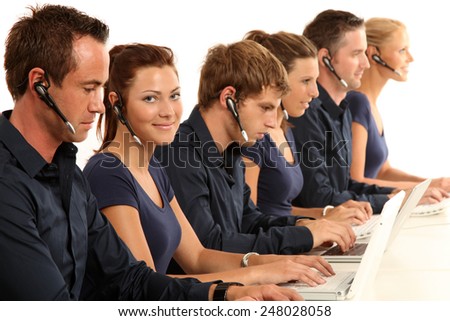 employees at the call center