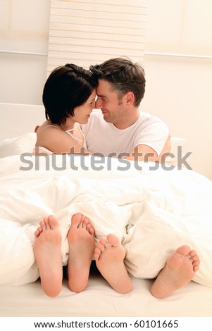 couple in love in bed