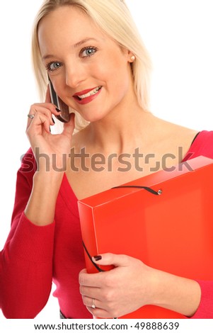 Women on Cellphone Stock foto © 
