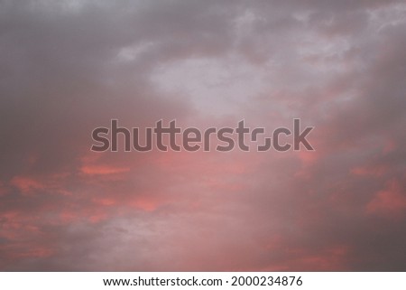 Australian Orange and Grey Summer Sunset, peach colored clouds, pink and grey clouds, Textured cloud background,