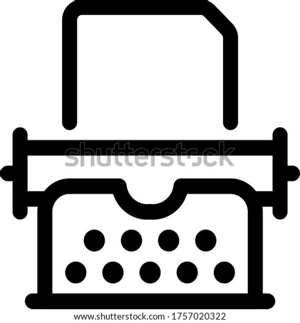 content typing machine icon vector for webs and apps
