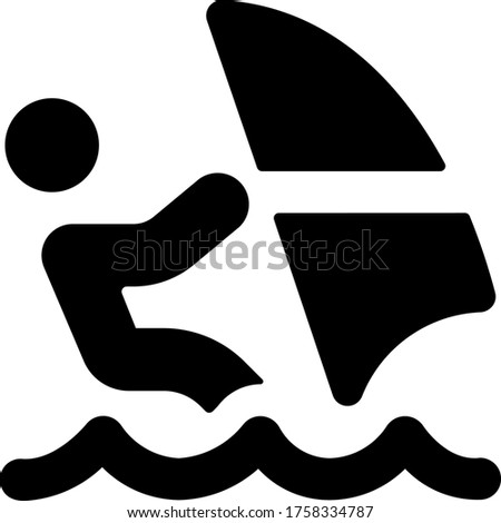 nautic sports sailing person icon vector for web and apps