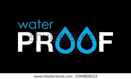 Water proof logo, icon, symbol and mark design. Water logo.