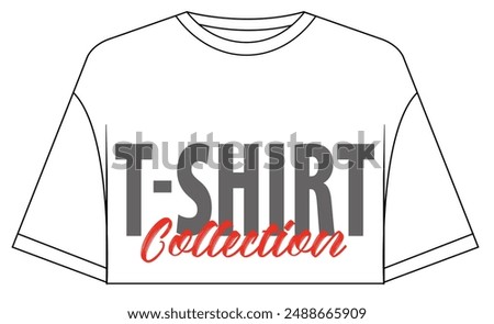 T-Shirt Collection Logo design. Marketing and Communication use. Creative Typography Design.  Adobe Illustrator EPS.