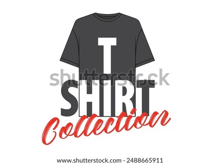 T-Shirt Collection Logo design. Marketing and Communication use. Creative Typography Design.  Adobe Illustrator EPS.