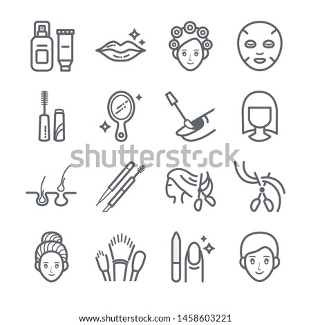 The Beauty vector icons set