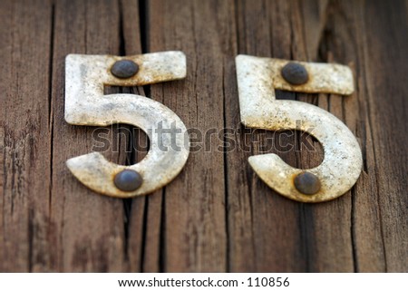 rusty fifty five sign