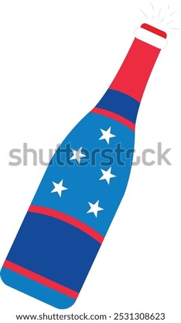 USA red white blue color flag embedded art illustration graphics for printing on 4th of july american independence day clothing items.