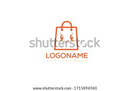 Shopping Bag vector Logo template with modern design, ecommerce shopify logo for your online store
