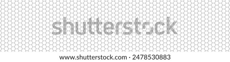 Honeycomb pattern with hexagon mesh. Texture bee comb grid. Flat vector illustration isolated on white background.