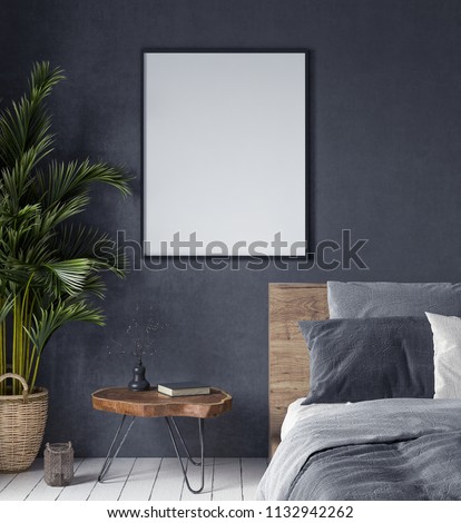 Similar – Image, Stock Photo Mockup empty frame in dark elegant living room interior on empty dark wall background. room minimalism.mouldings and wooden floor. 3d render illustration mock up.