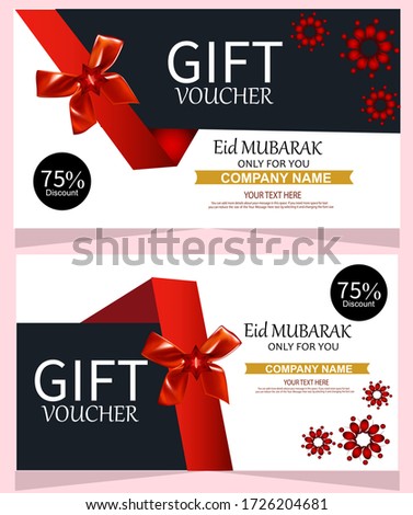 Gift Voucher Template Promotion Sale discount, Universal white and black flyer template for advertising a gym or business.