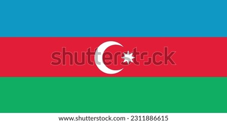 vector illustration of Azerbaijan flag sign symbol.