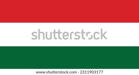 Hungary flag national emblem graphic element Illustration template design.