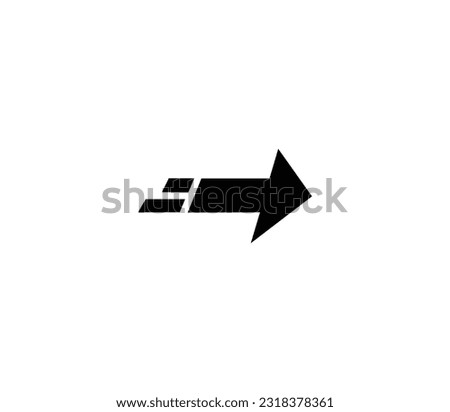 Fast forward right arrow, speed, detour vector icon. Flat illustration. Filled line style. monochrome design.