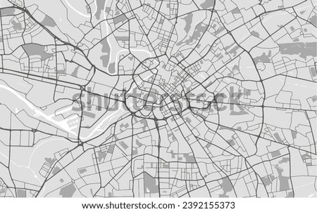 Highly detailed map of Manchester, UK.
