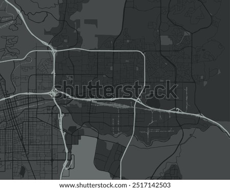 Vector city map of Sparks Nevada in the United States of America with white roads isolated on a grey background