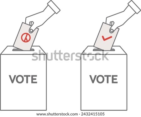 the hand that holds a ballot in a ballot box