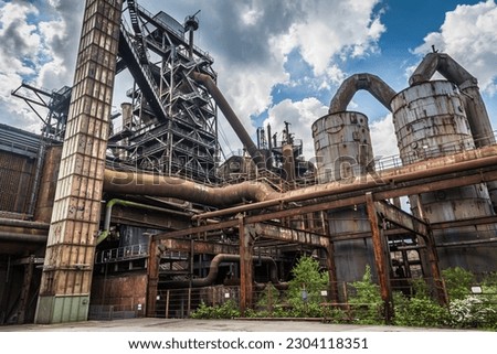 Similar – Image, Stock Photo Landscape park Duisburg Nord industrial culture Germany