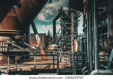 Similar – Image, Stock Photo Landscape park Duisburg Nord industrial culture Germany