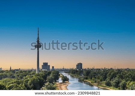 Similar – Image, Stock Photo Telecommunication tower Mannheim