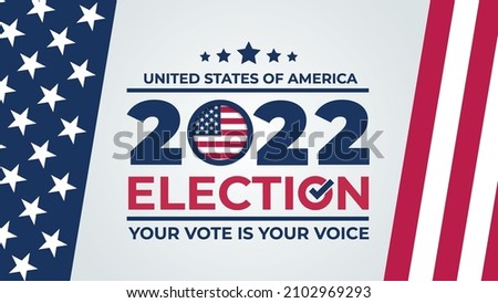 Election day. Vote 2022 in USA, banner design. 2020. Election voting poster.  Political election campaign