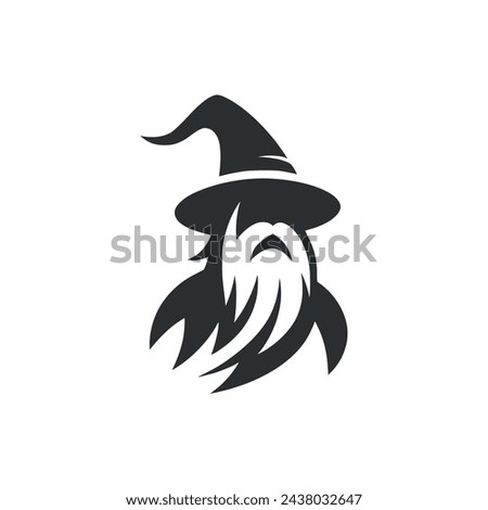 senior wizard logo vector illustration template design