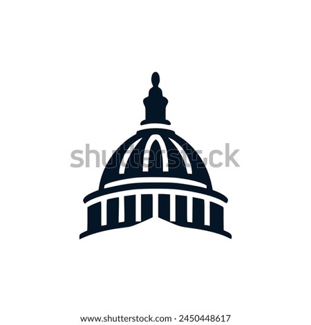 capitol building logo vector illustration template design