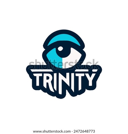 trinity eye tshirt fashion sticker vector illustration template design