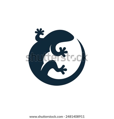 lizard animal logo vector illustration template design