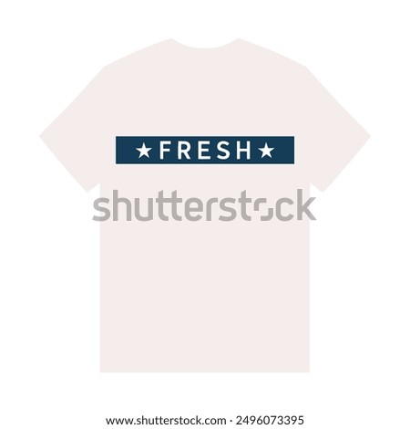 fresh tshirt fashion sticker vector illustration template design