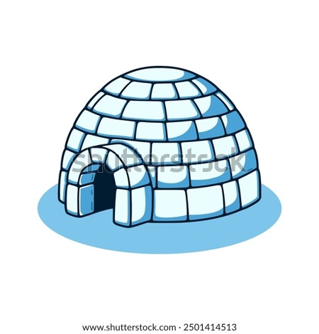 traditional house igloo eskimo vector illustration template design