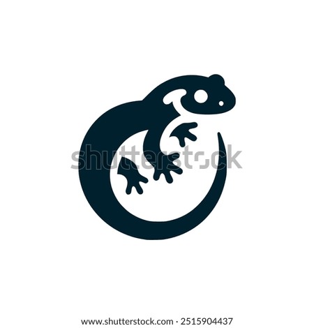 salamander animal wild logo vector illustration template design