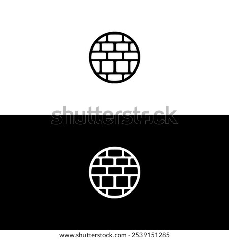 circle building bricks logo vector illustration template design