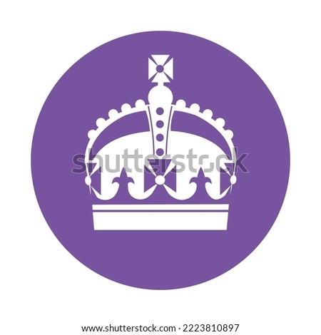 King's crown silhouette. Coronation concept.