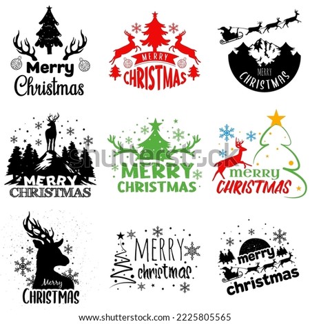 merry christmas svg bundle for t-shirt, coffee mug, stickers, circut, christmas cut file