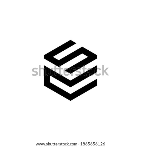 s c sc cs initial logo design vector graphic idea creative