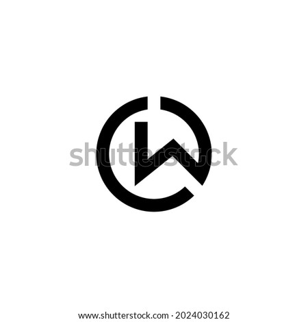 c w cw initial logo design vector template