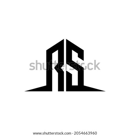 r s rs initial building logo design vector template Stock fotó © 