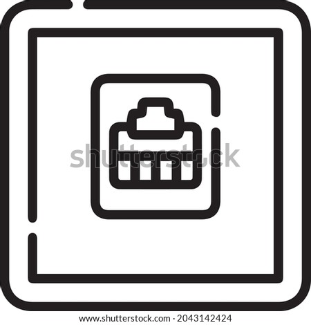 Telephone Socket icon, out line vector icon Web icon simple thin line vector icon