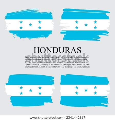 Honduras flag brush concept. Flag of Honduras grunge style banner background