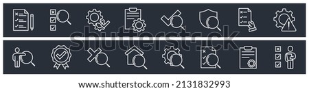 set of Inspection elements symbol template for graphic and web design collection logo vector illustration