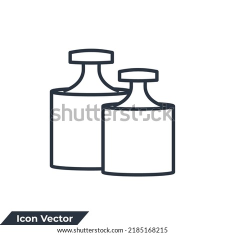 Calibration of metallic weights icon logo vector illustration. Calibration Weight symbol template for graphic and web design collection