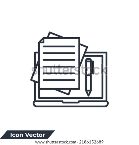 Copyrighting icon logo vector illustration. Typing Machine symbol template for graphic and web design collection