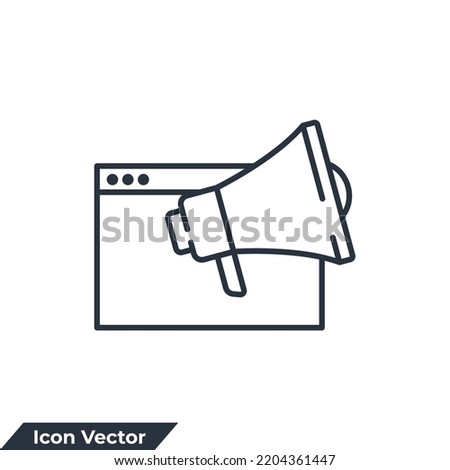 announcement icon logo vector illustration. news content symbol template for graphic and web design collection