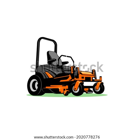 lawn mower equipment isolated vector